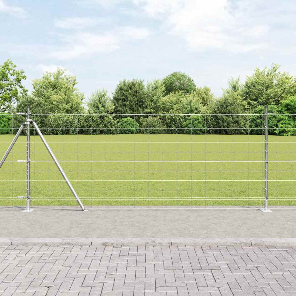 Ground Fix Geschweißter Drahtzaun 25 x 0,8 m Silber Netz