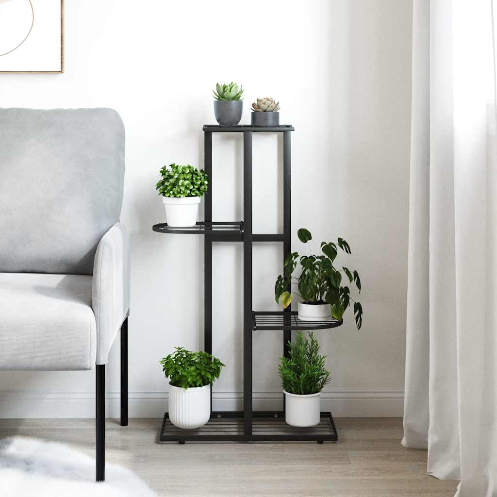 Blumenständer 5-Etagen 43x22x98 cm Weiß Metall