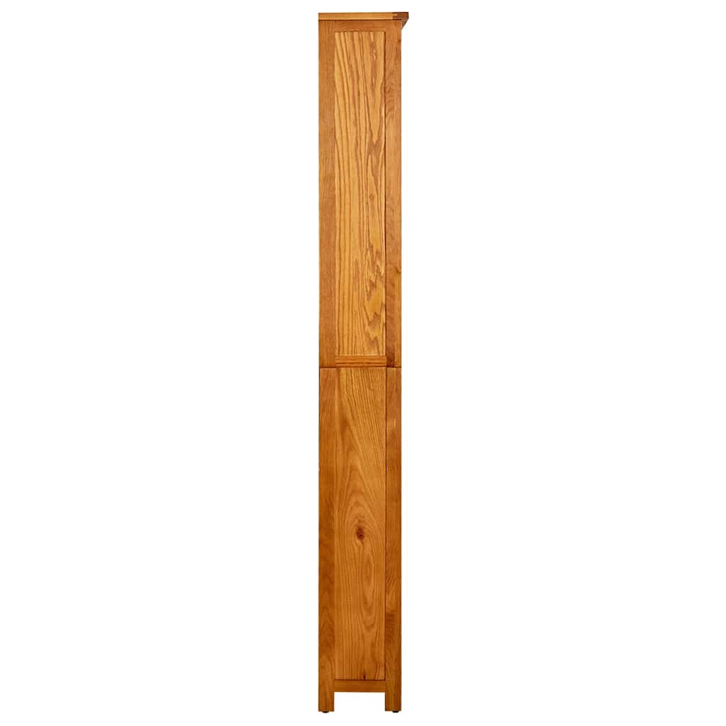 Bücherregal 3 Fächer 70x22,5x82 cm Massivholz Eiche