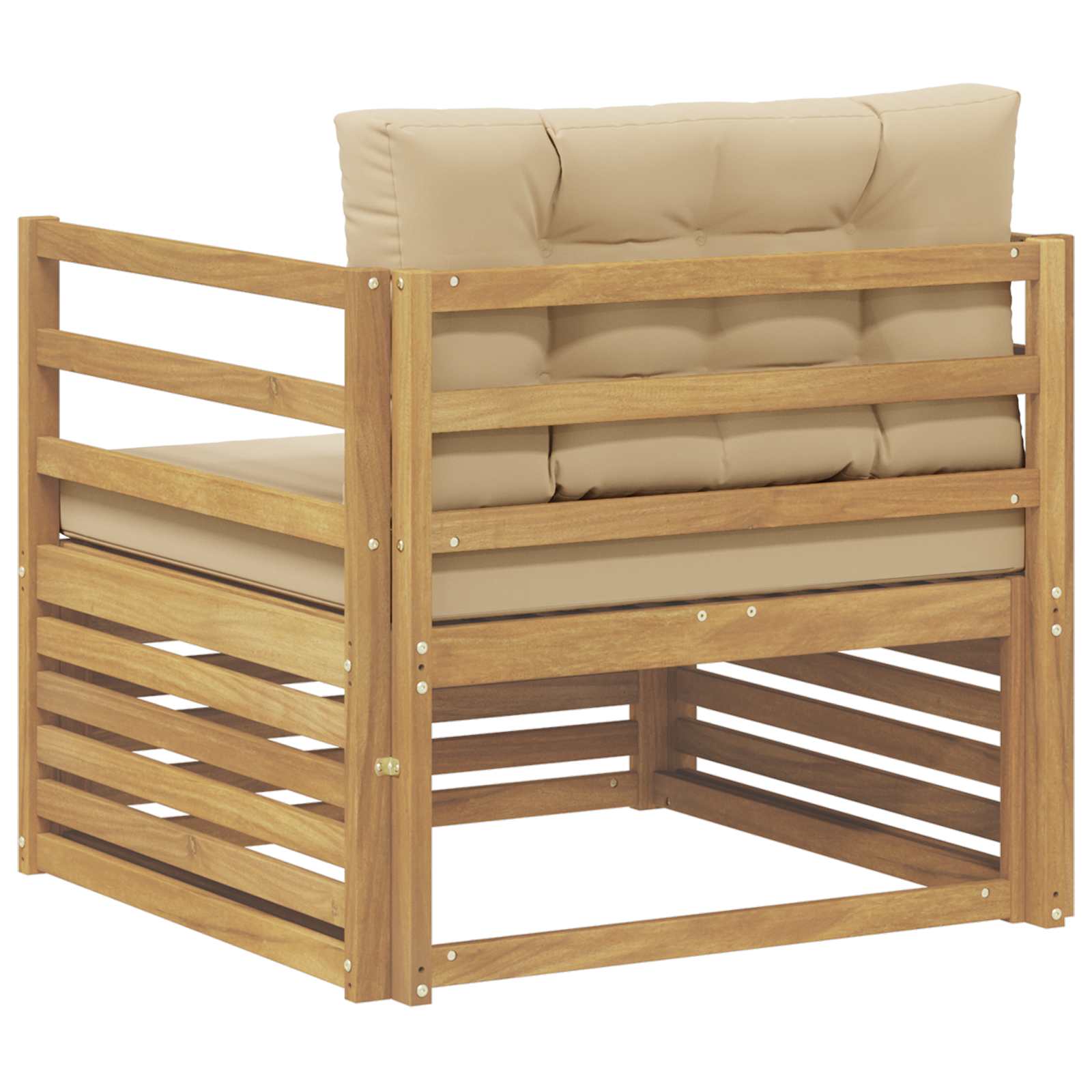 2 Stück Outdoor-Sofa Natur