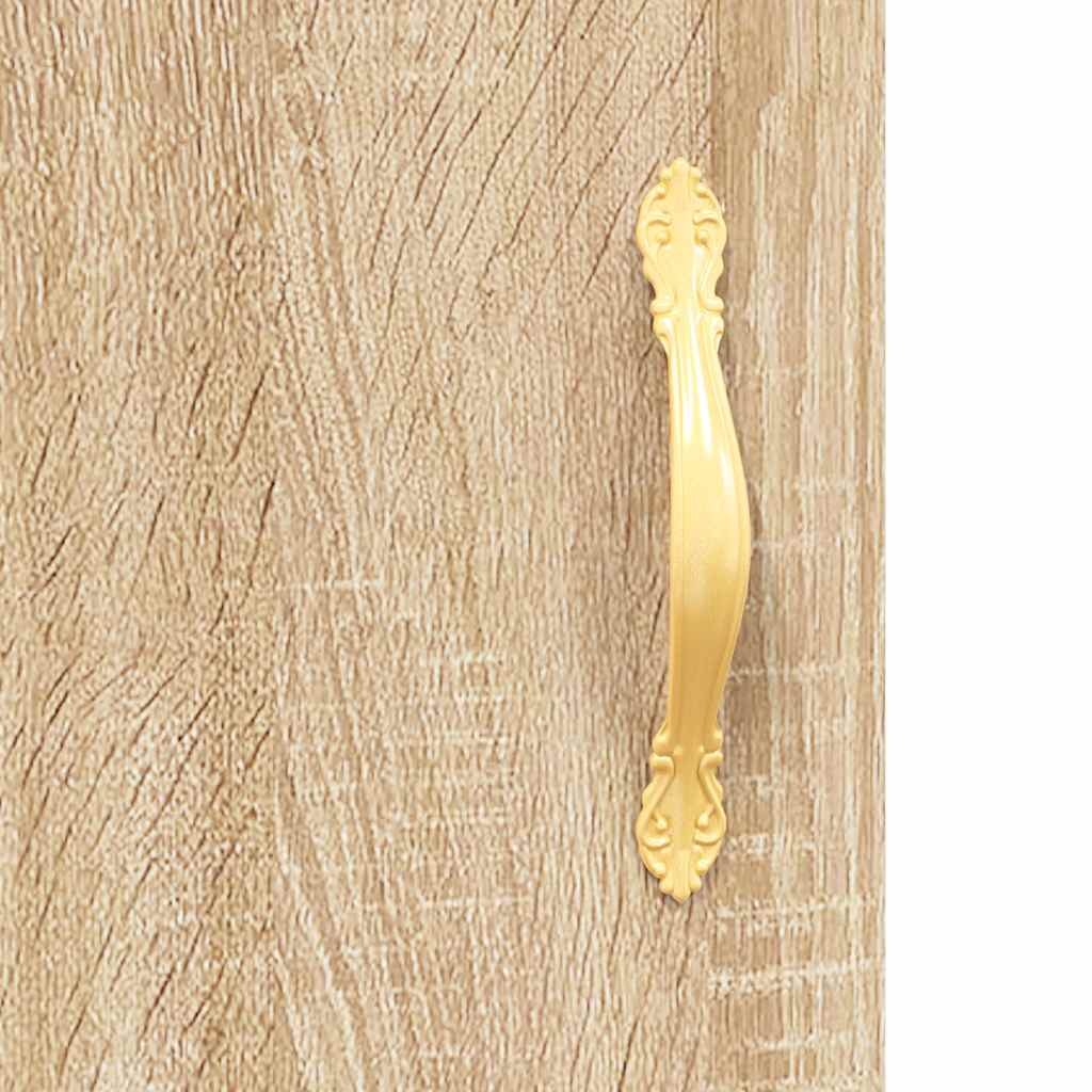 Highboard Betongrau 69,5x34x180 cm Holzwerkstoff