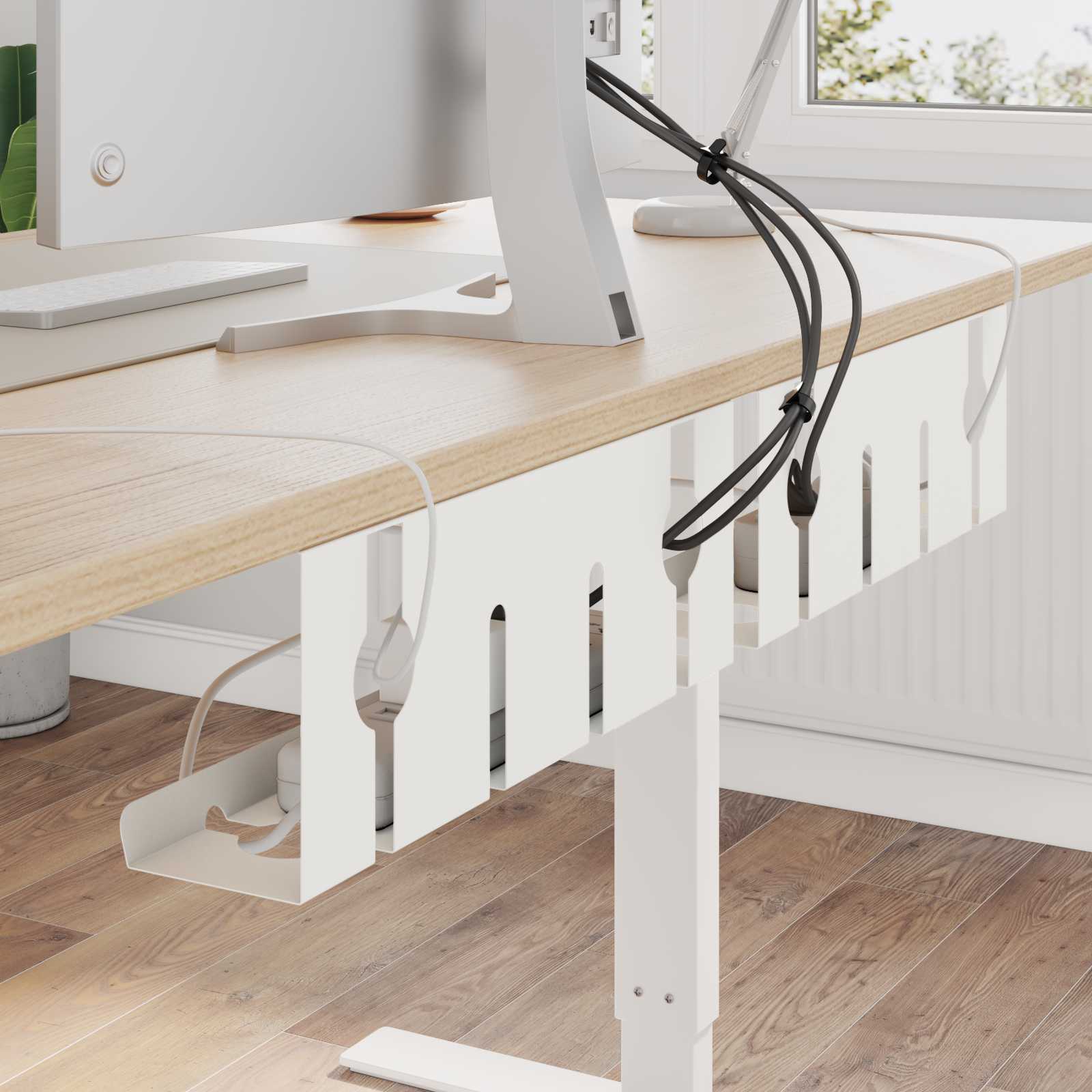 Unter dem Schreibtisch Kabelmanagement Tray 2 Stk. Anthrazit
