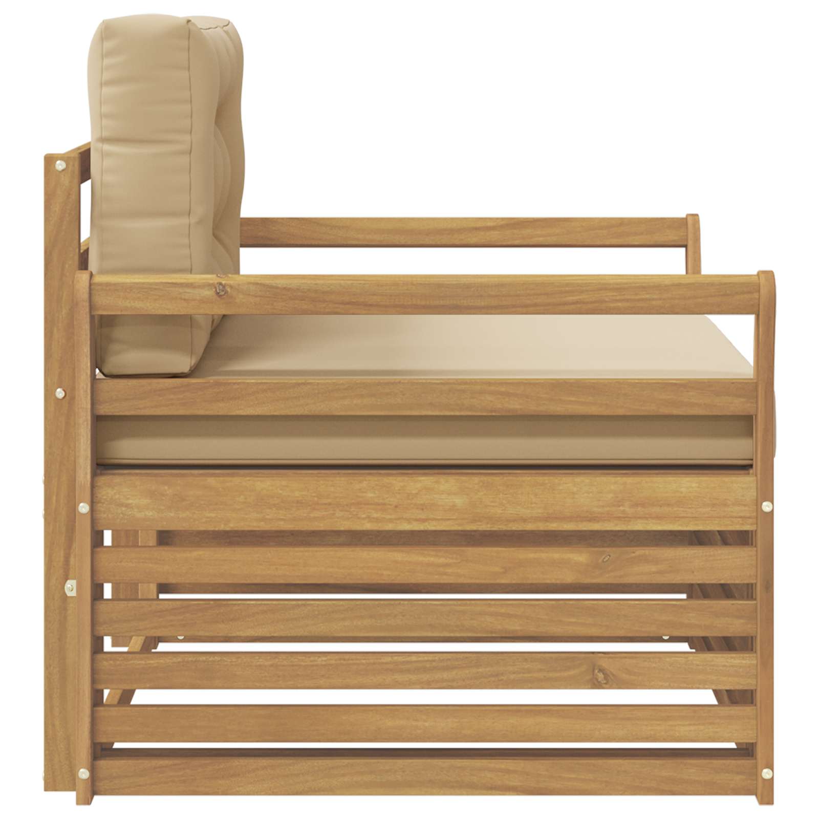 2 Stück Outdoor-Sofa Natur