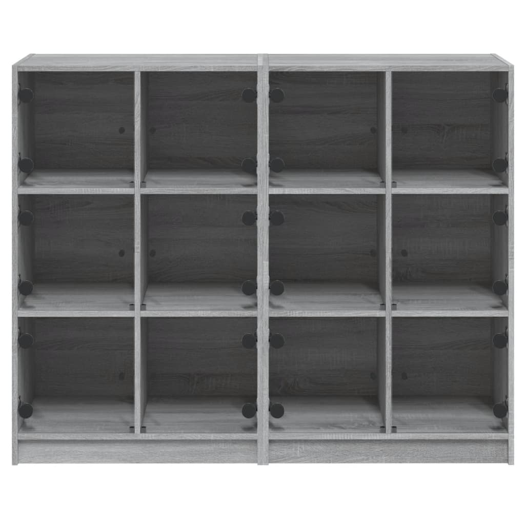 Bücherregal mit Türen Weiß 136x37x109 cm Holzwerkstoff