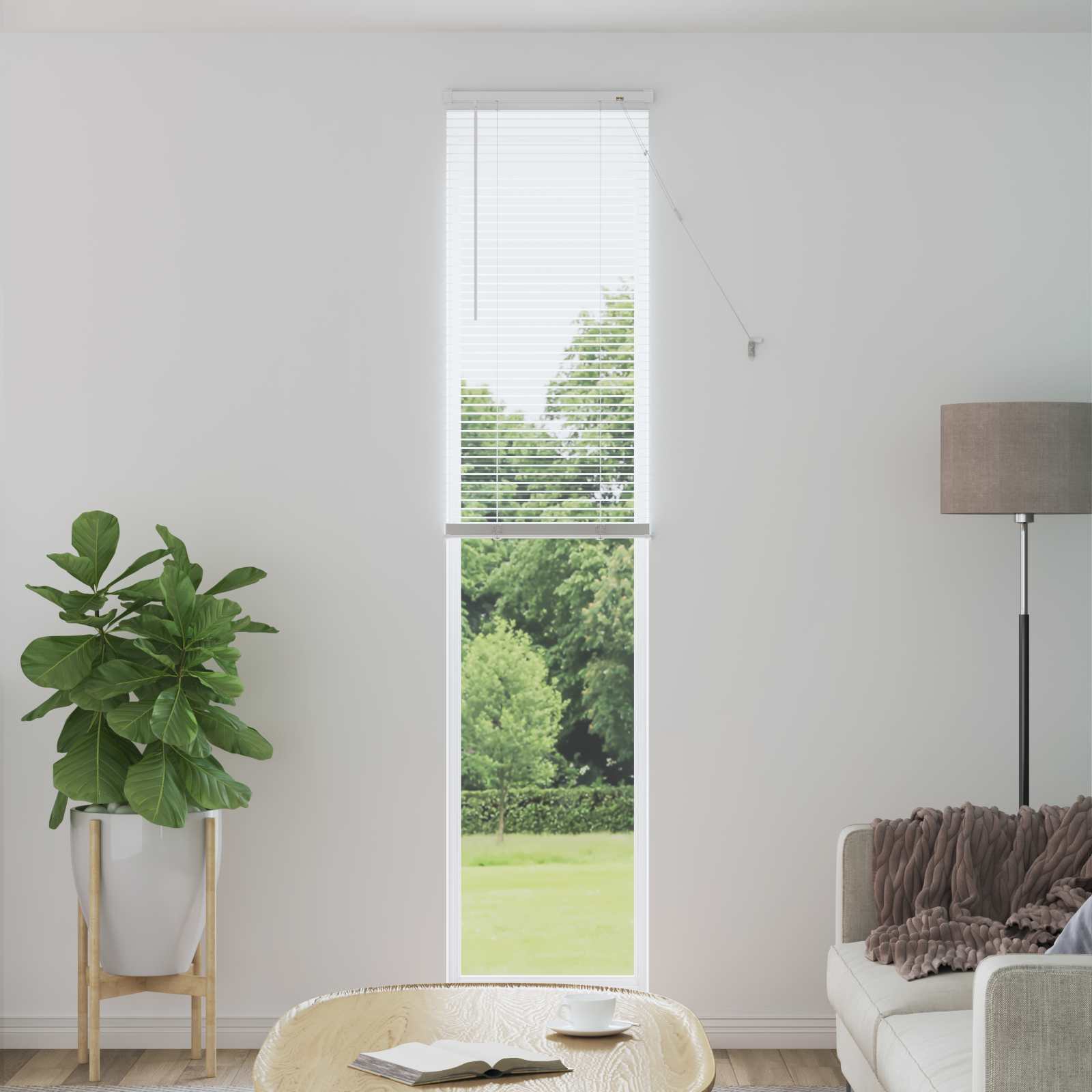 Jalousie Silber Grau 150 x 40 cm 25 mm PVC
