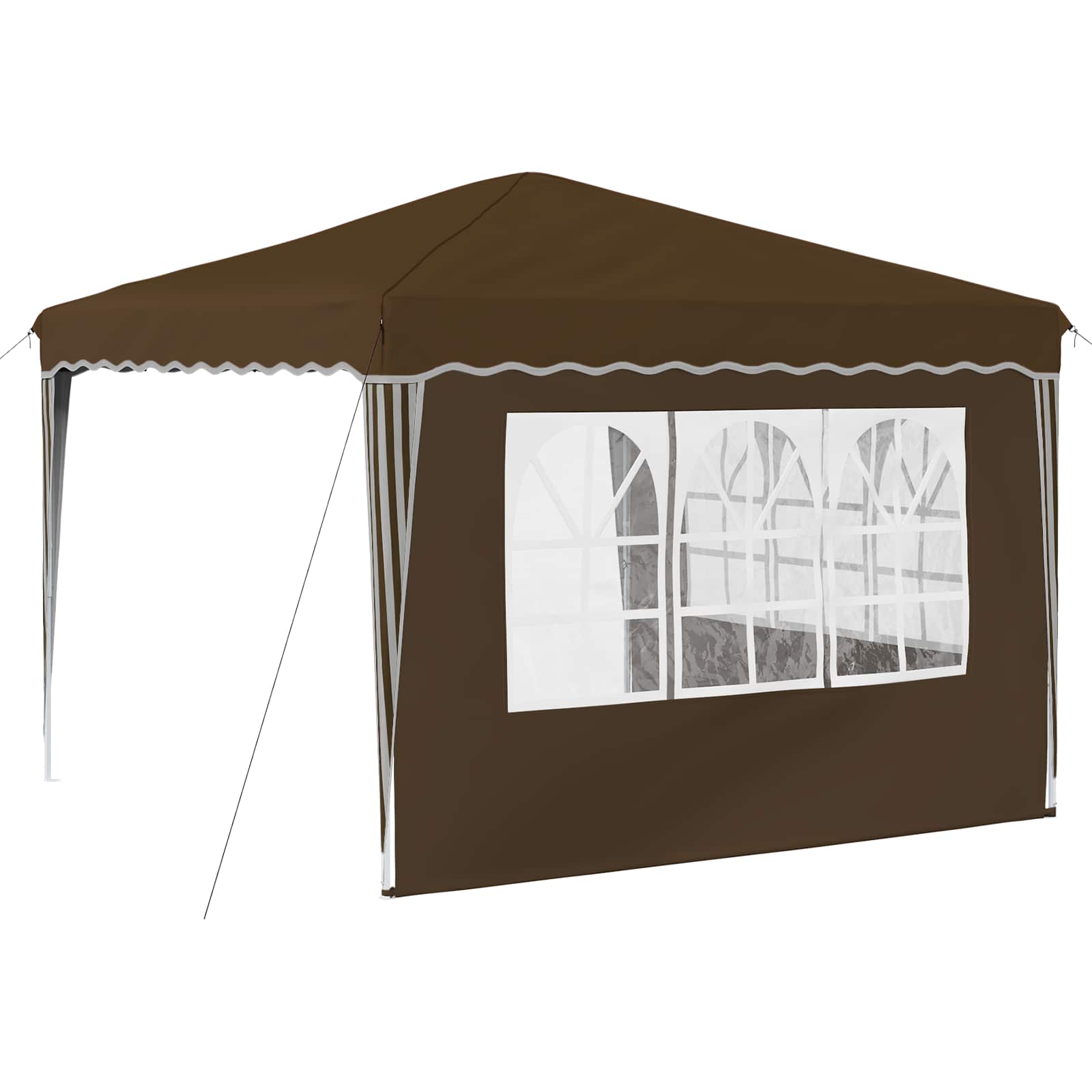Pop-up Partyzelt 288 x 288 x 245 cm Creme Oxford-Stoff