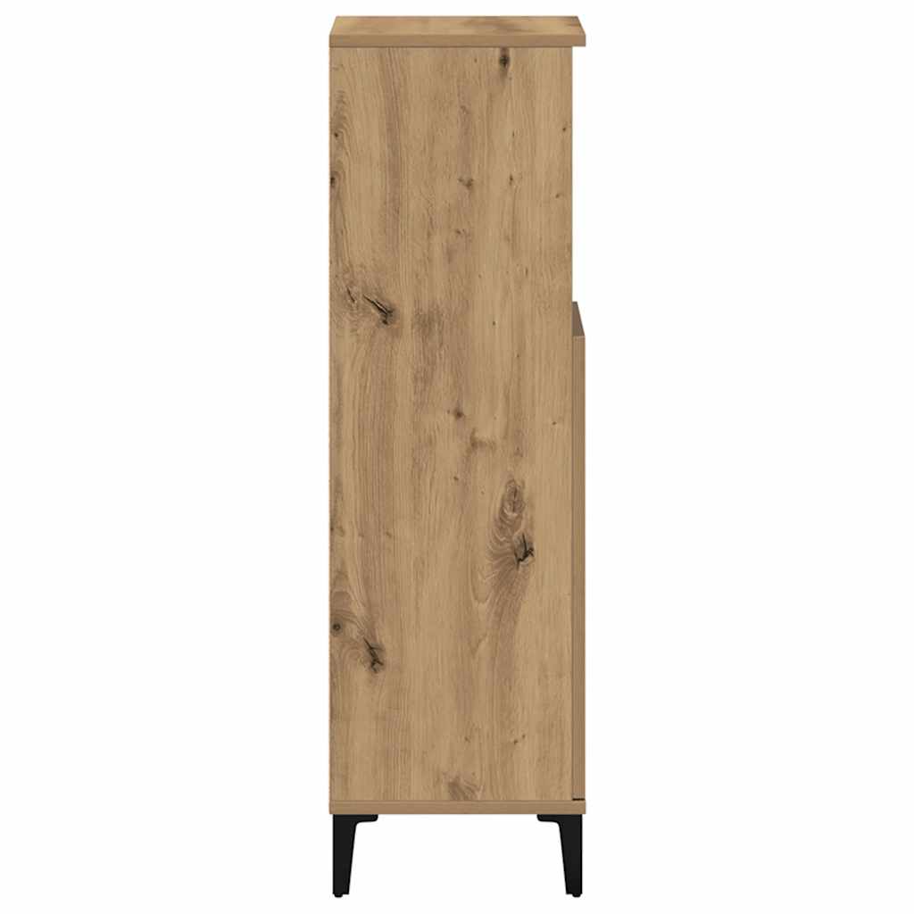 Badschrank Weiß 30x30x100 cm Holzwerkstoff