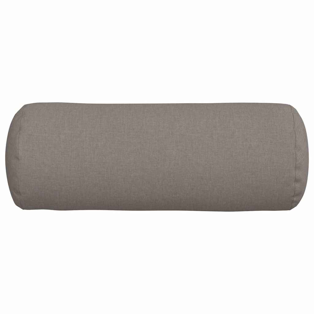 Bolsterkissen 2 Stück Hellgrau Ø 15 x 40 cm Stoff
