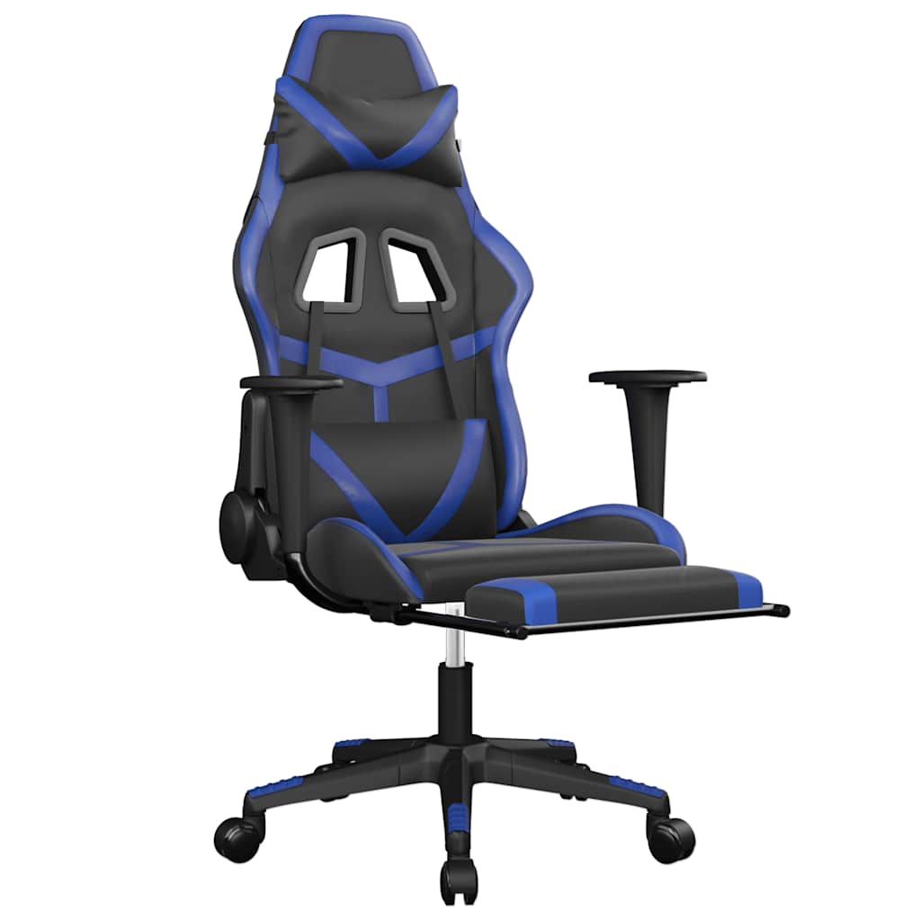 Gaming-Stuhl mit Massagefunktion Schwarz und Grün Kunstleder