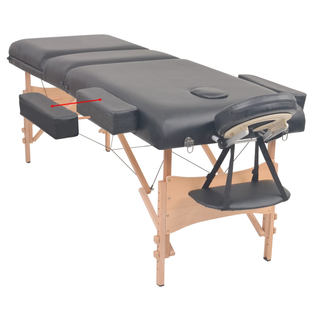 Massageliege 3-Zonen Klappbar 10 cm Sitz Weiß