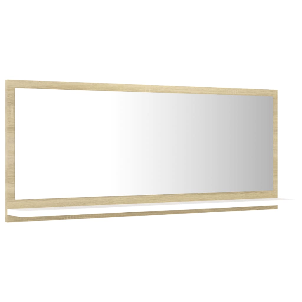 Badspiegel Weiß 40x10,5x37 cm Holzwerkstoff