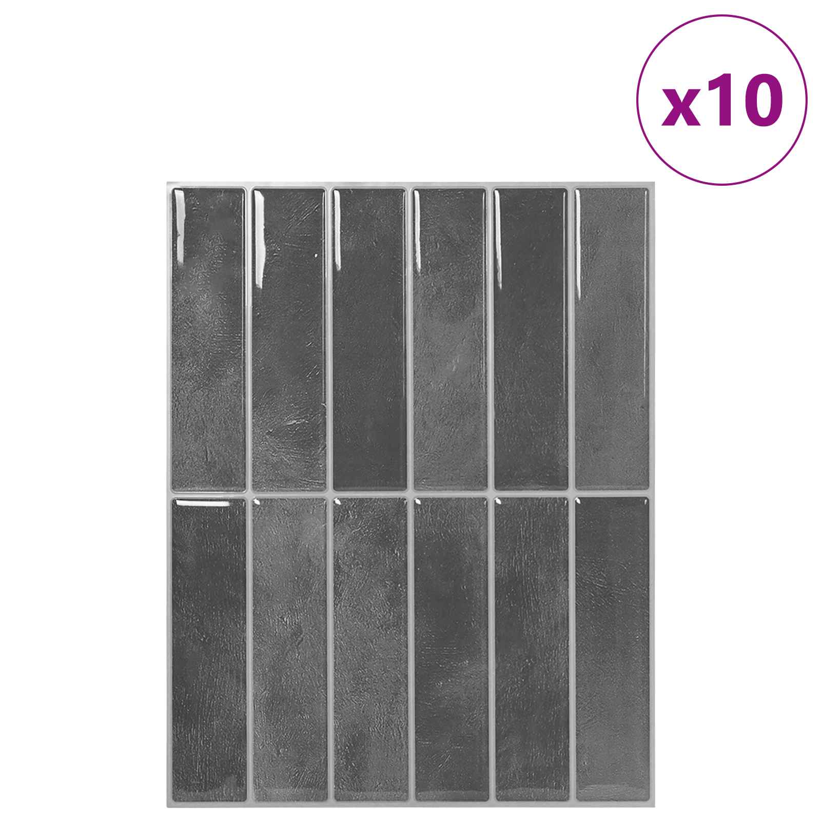 Rechteckige Fliese 10 pcs Dunkelgrün 29 x 23 x 0,08 cm