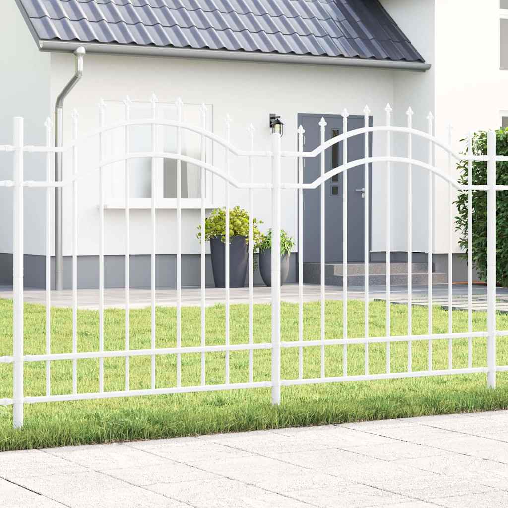 Gartenzaun Woerden mit Speerspitze Schwarz 240 x 75 cm Stahl