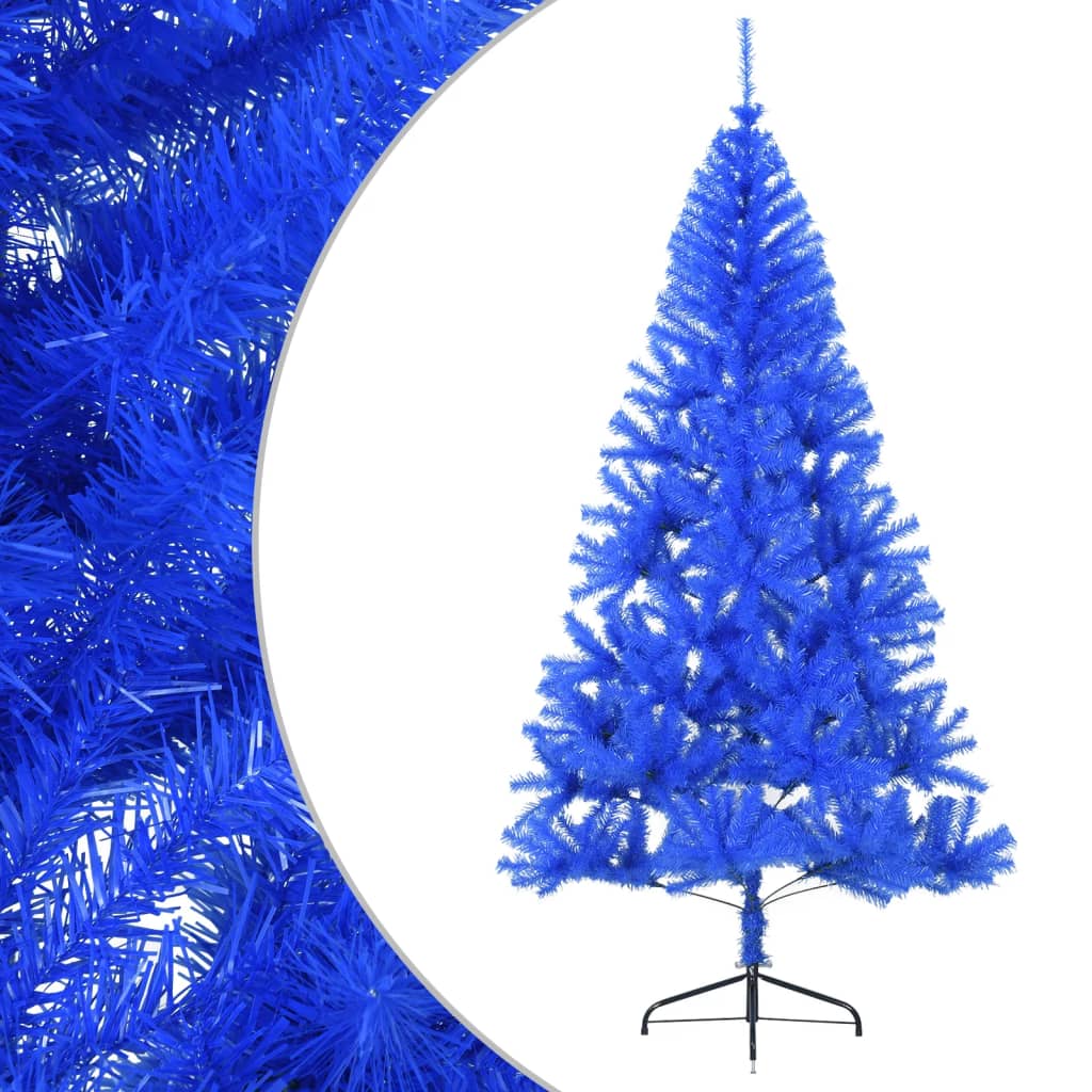Künstlicher Halb-Weihnachtsbaum mit Ständer Grün 150 cm PVC