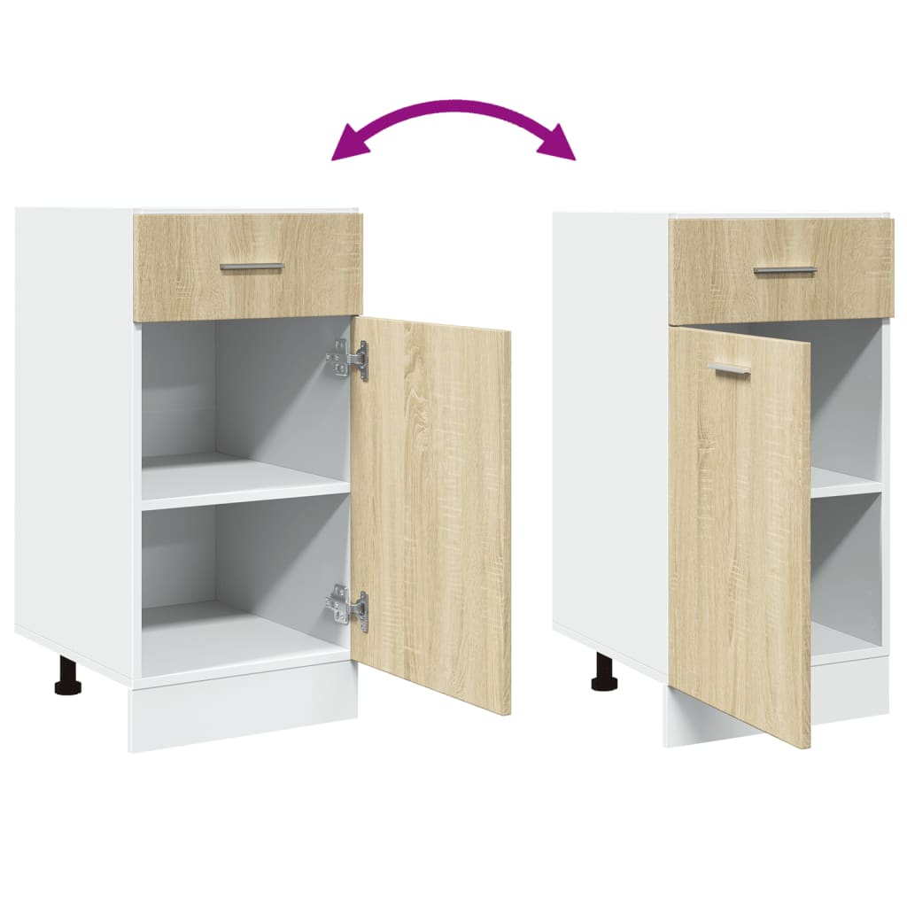 Unterschrank Lyon Weiß 60x46x81,5 cm Holzwerkstoff