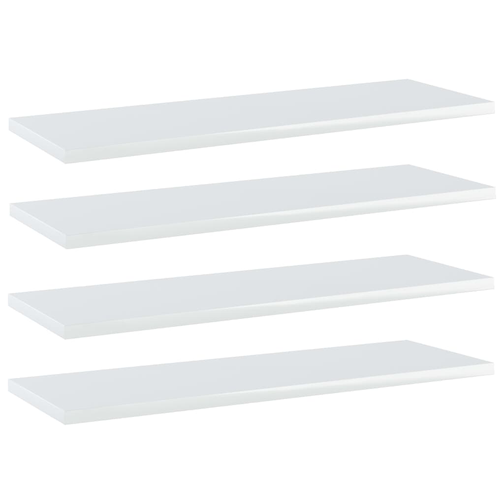 Bücherregal-Bretter 4 Stk. Weiß 40x10x1,5 cm Holzwerkstoff