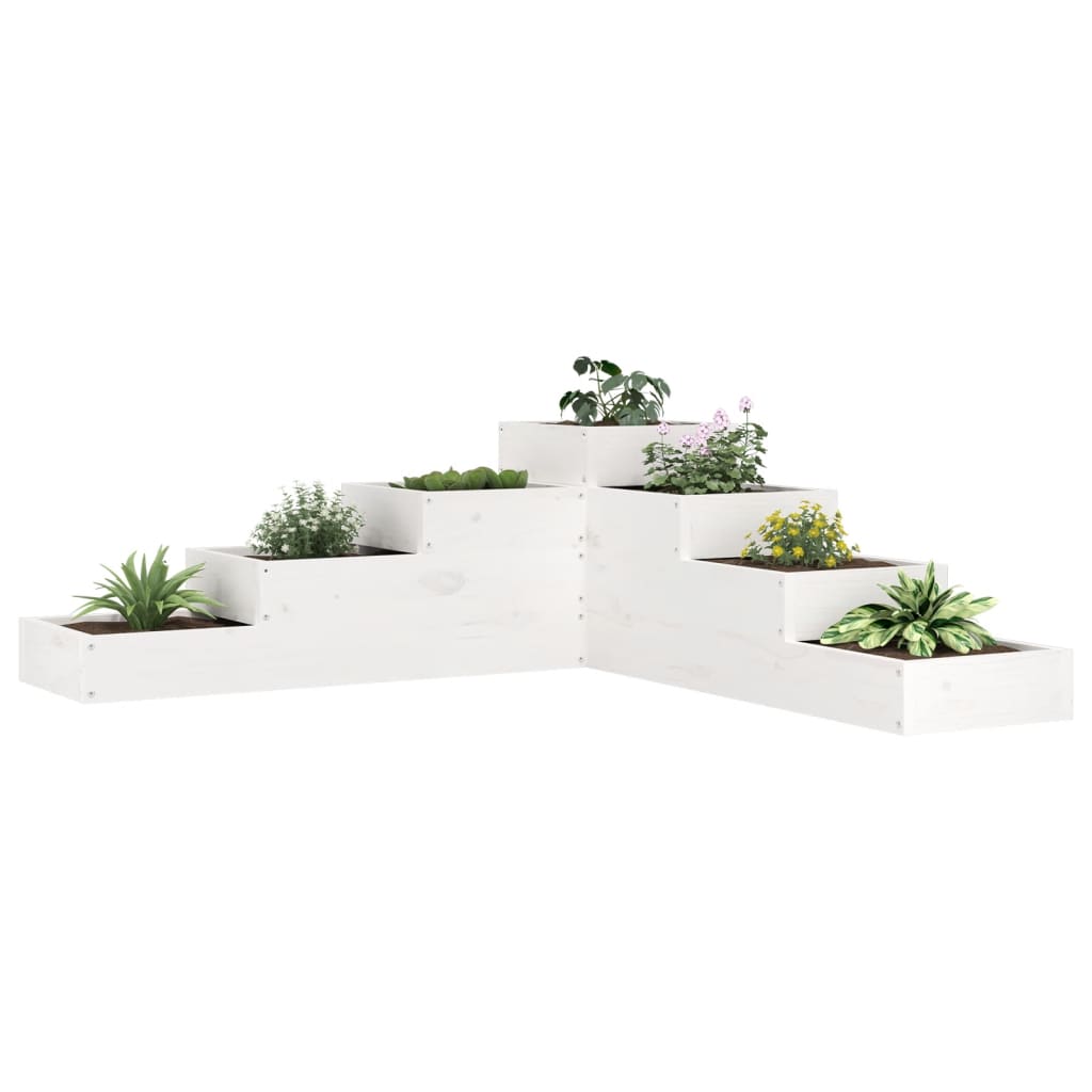 Pflanzentreppe 4 Stufen 80,5x79x36 cm Massivholz Kiefer