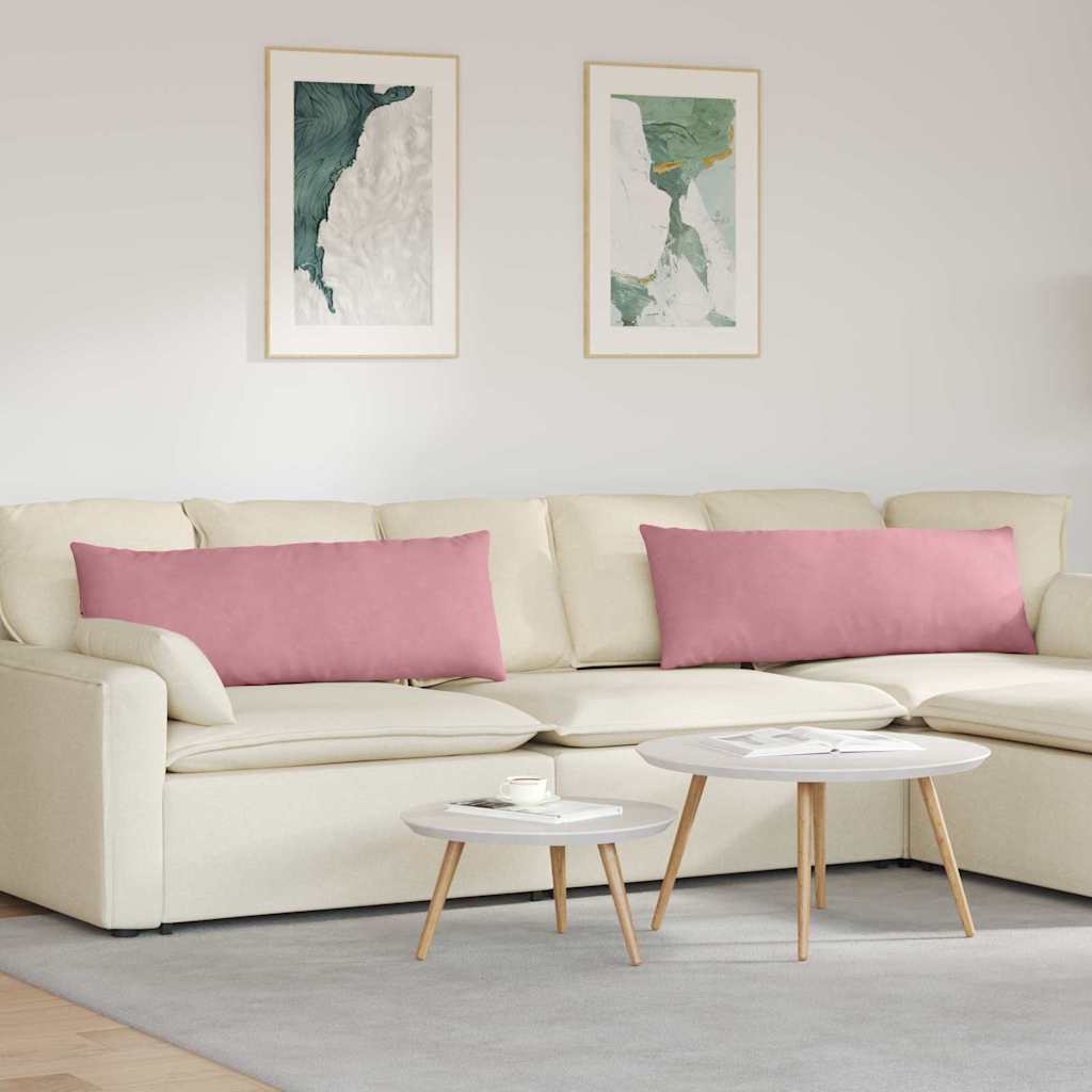 Sofakissen 2 Stück Blau 50 x 30 cm Cordstoff