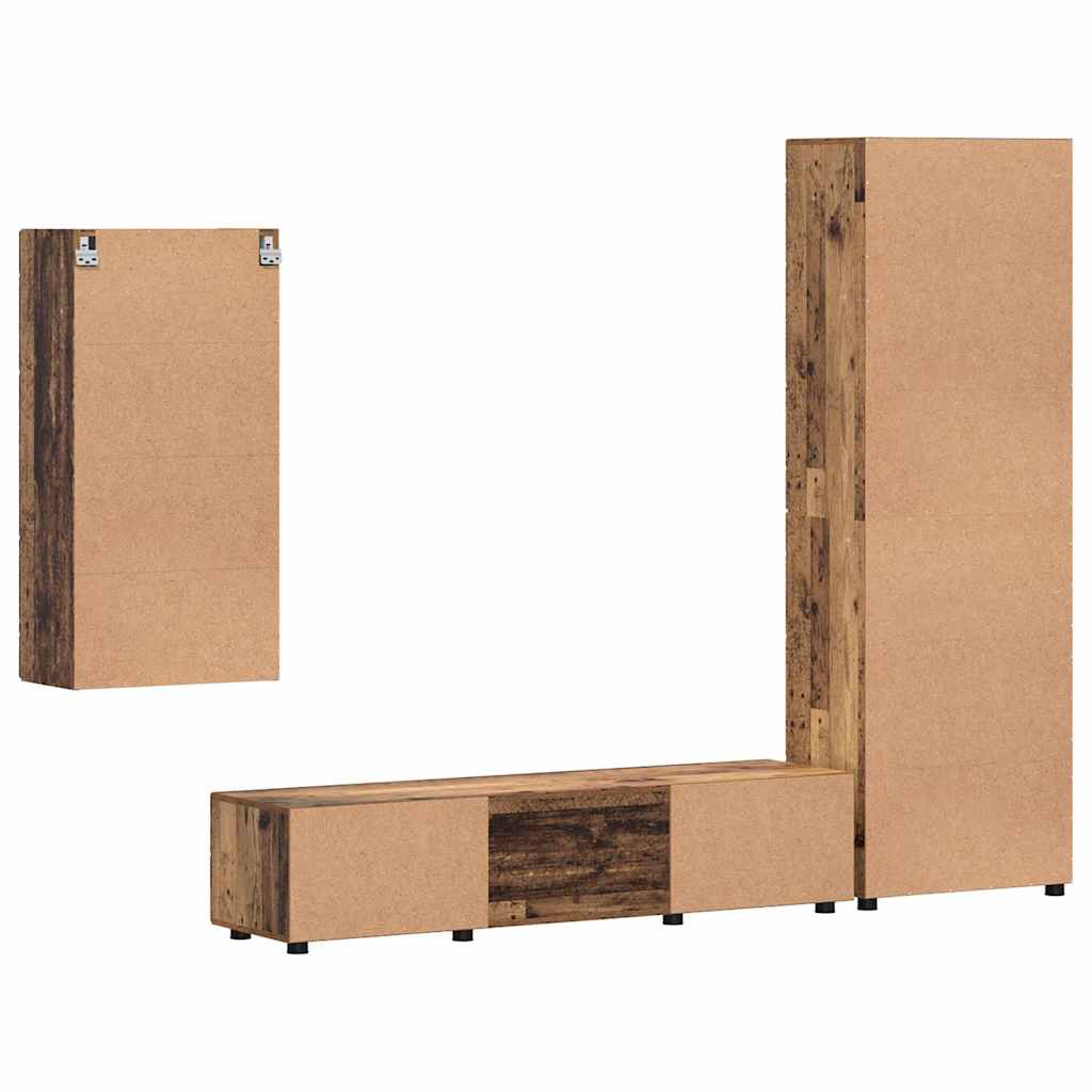 Highboard mit Regal FLORIN Weiß 60 x 35 x 182 cm Holzwerkstoff