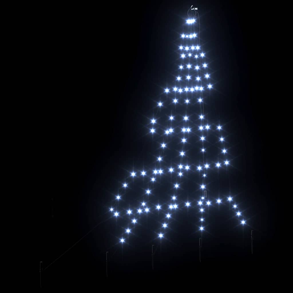 LED Weihnachtsbaum mit Erdspießen Warmes Weiß 182 cm Metall