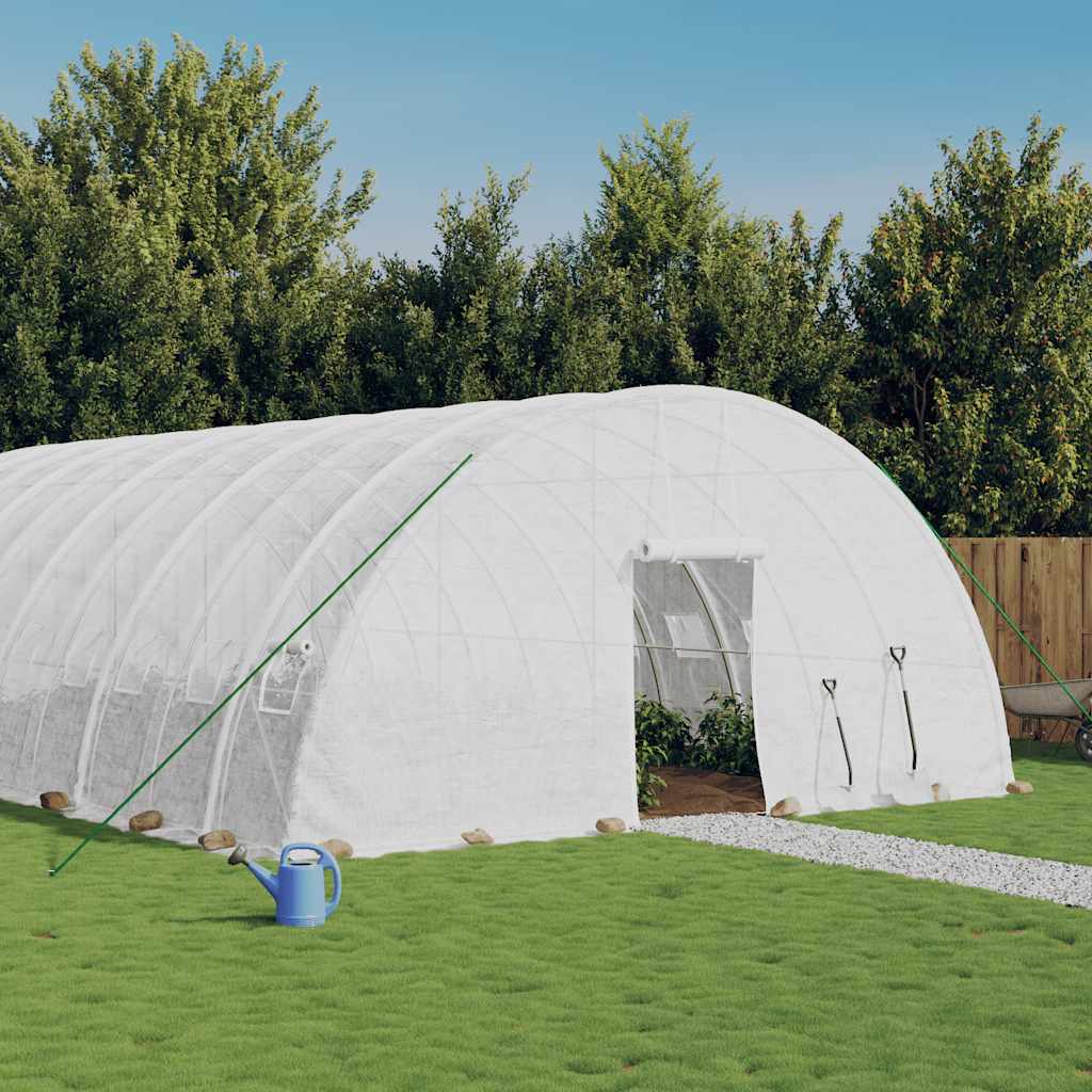 Gewächshaus mit Stahlrahmen Grün 24 m² 6x4x2,85 m