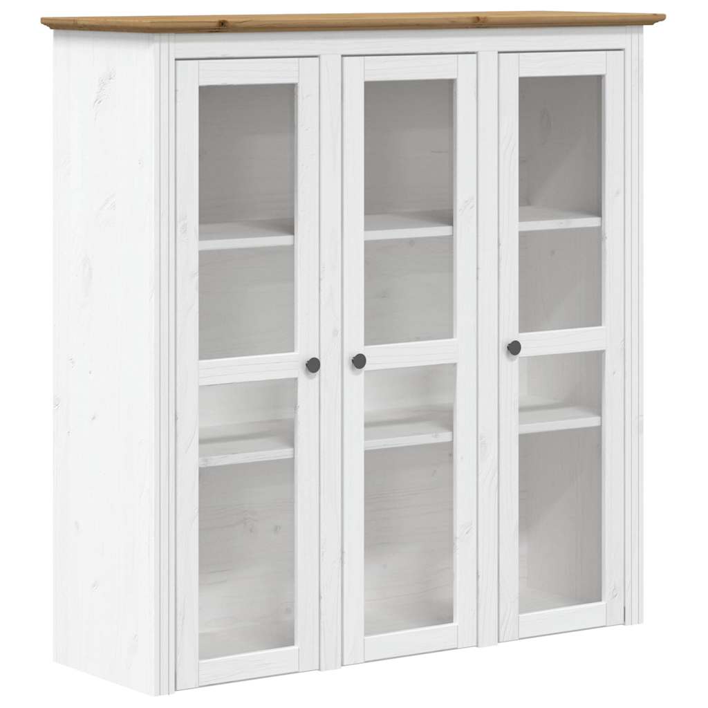 Highboard BODO Grau 115,5x43x200,5 cm Massivholz Kiefer