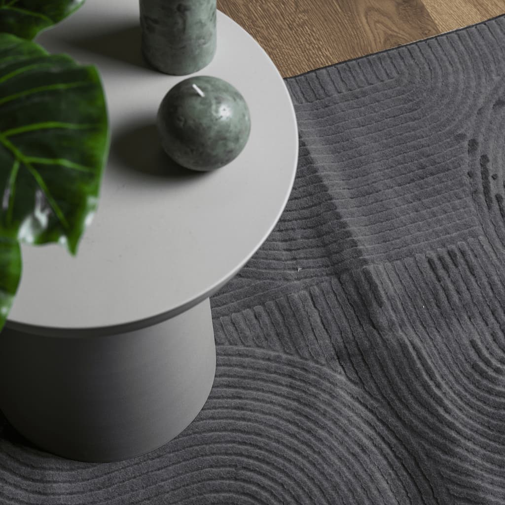 Teppich IZA Kurzflor Skandi-Stil Anthrazit 80x150 cm
