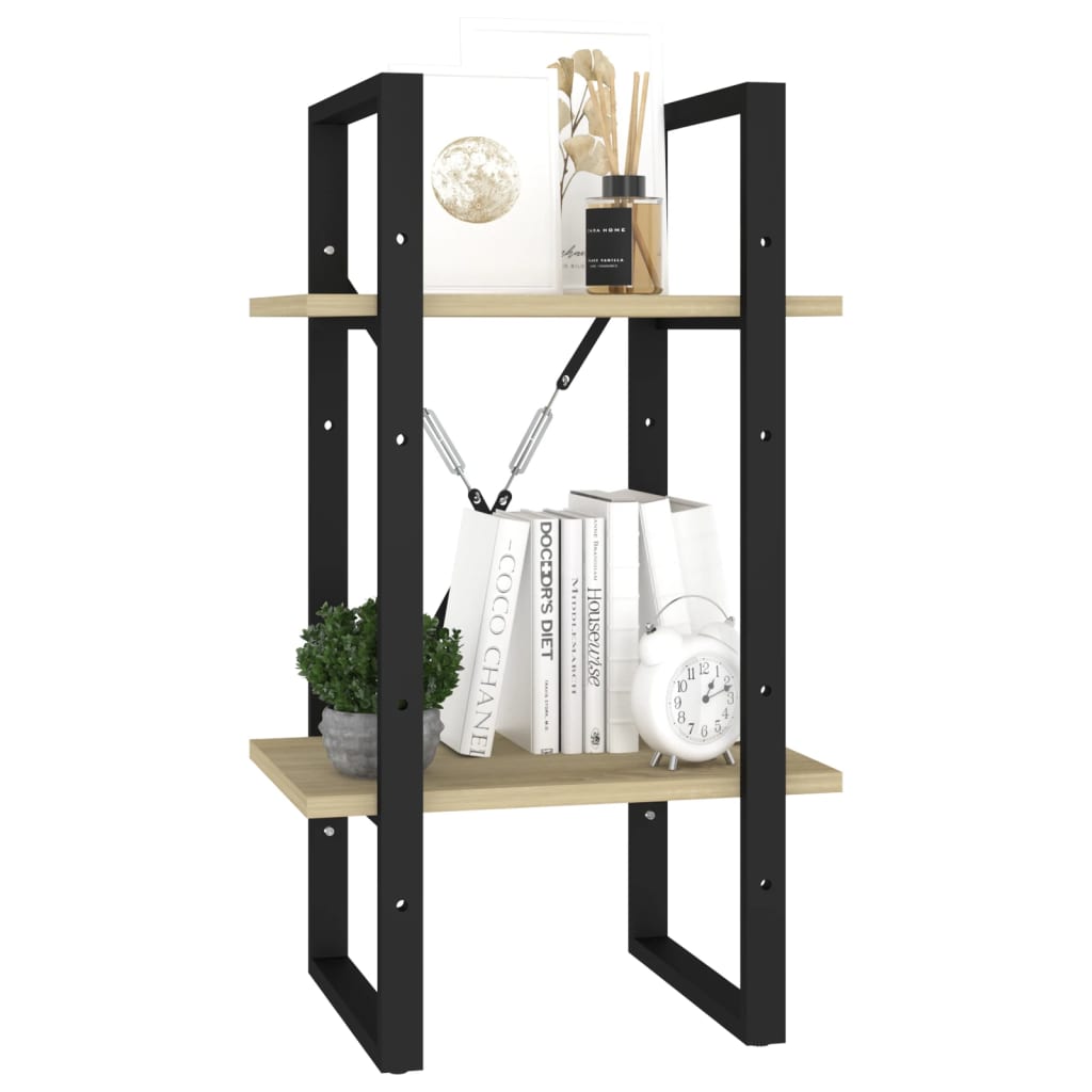 Bücherregal 2 Fächer Weiß 40x30x70 cm Holzwerkstoff