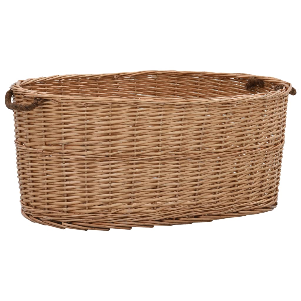 Holzkorb mit Tragegriffen 56x40x28 cm Natur Weide