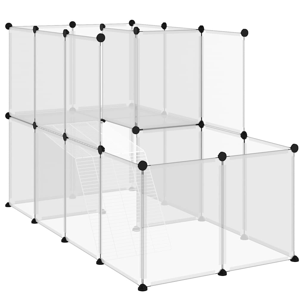 Kleintierkäfig Schwarz 142x74x93 cm PP und Stahl