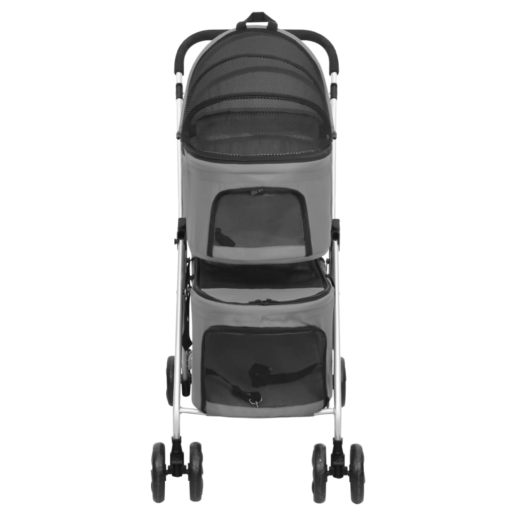 Hundewagen für 2 Hunde Faltbar Rot 83x48x97 cm Oxford-Gewebe