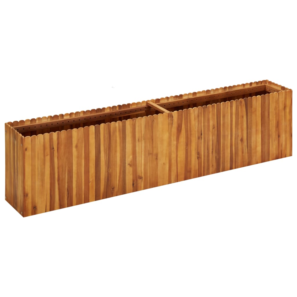 Garten-Hochbeet 50 x 30 x 25 cm Massivholz Akazie