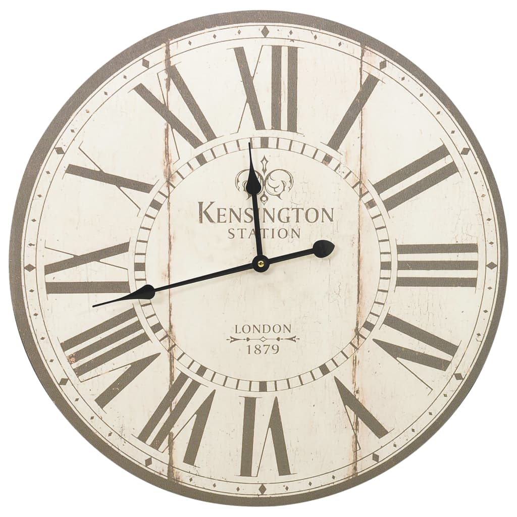 Vintage Wanduhr Blumen 30 cm