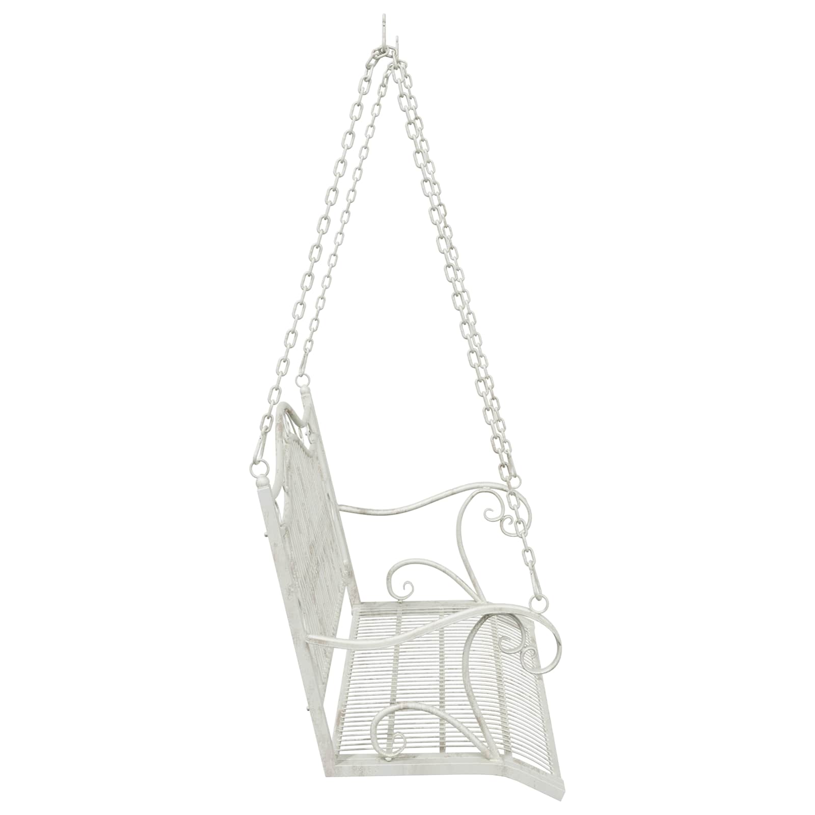 Schaukelbank Stahl 71 x 75 x 59 cm Antik Weiß