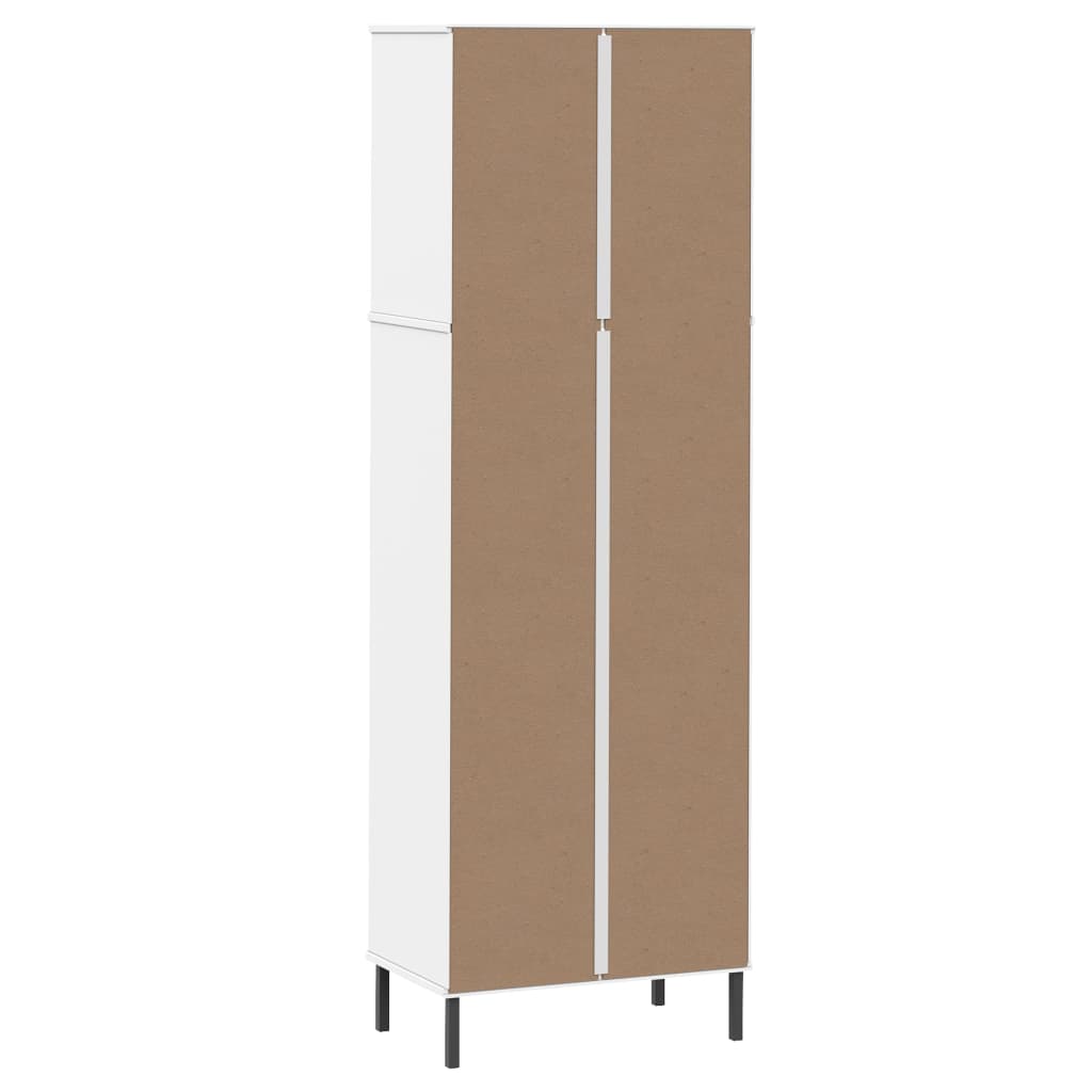 Bücherregal OSLO mit 2 Schubladen Braun 60x35x180 cm Massivholz