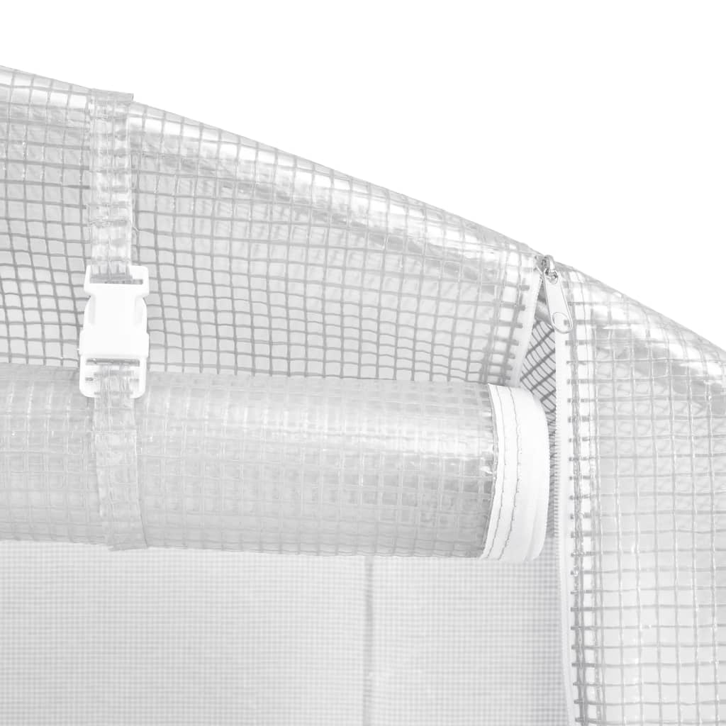 Gewächshaus mit Stahlrahmen Grün 48 m² 16x3x2 m
