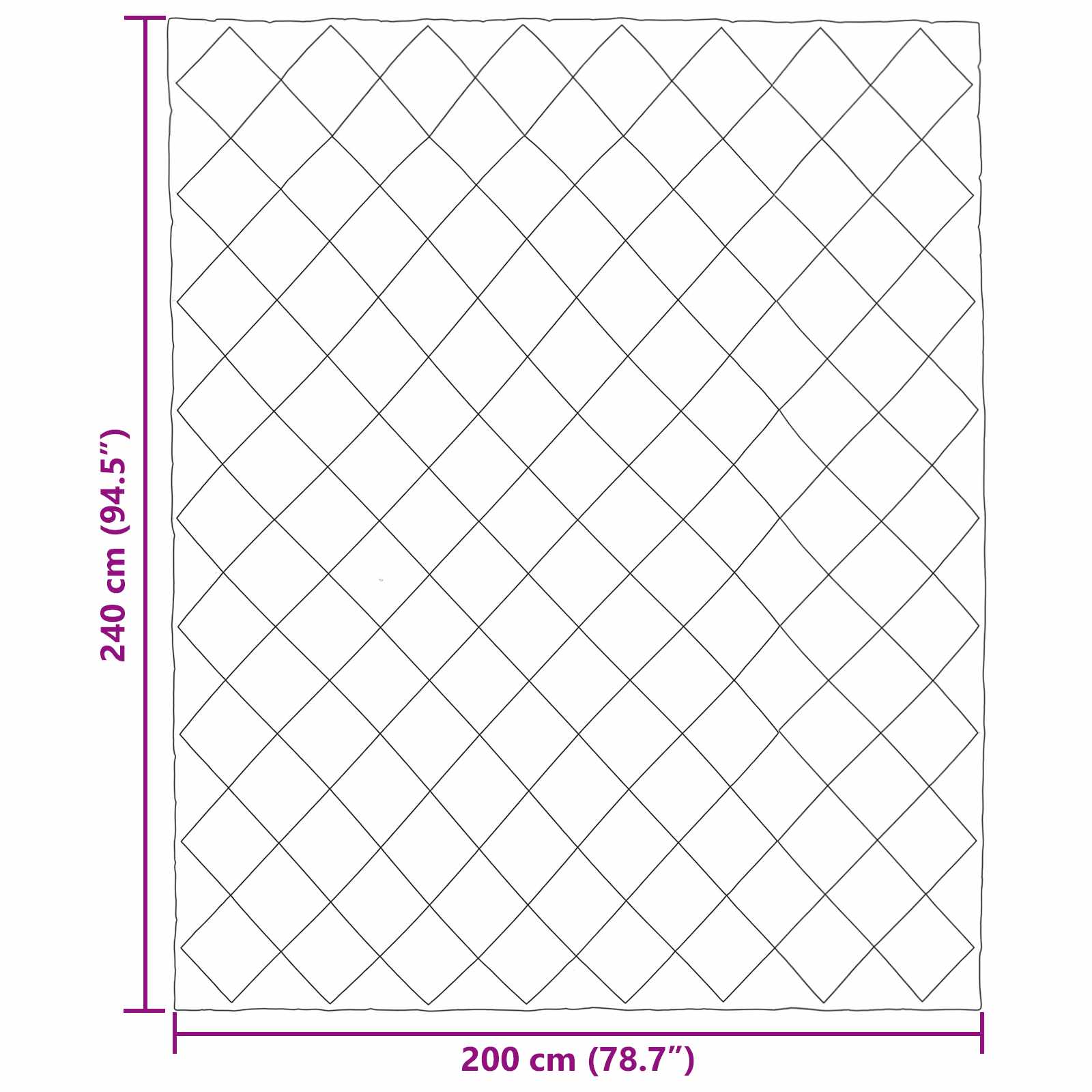 Sommerdecke Anthrazit 200 x 135 cm Mikrofaser