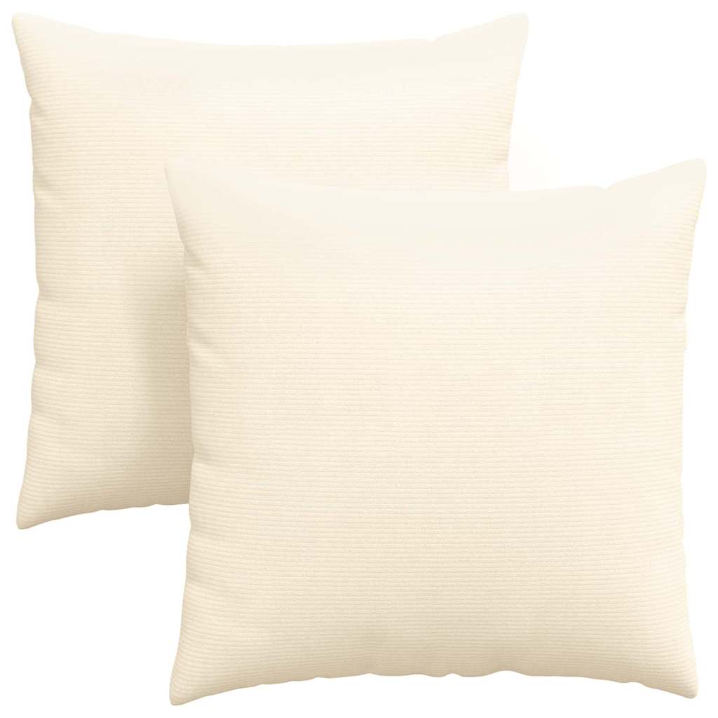 Sofakissen 2 Stück Hellgrau 50 x 30 cm Cordstoff