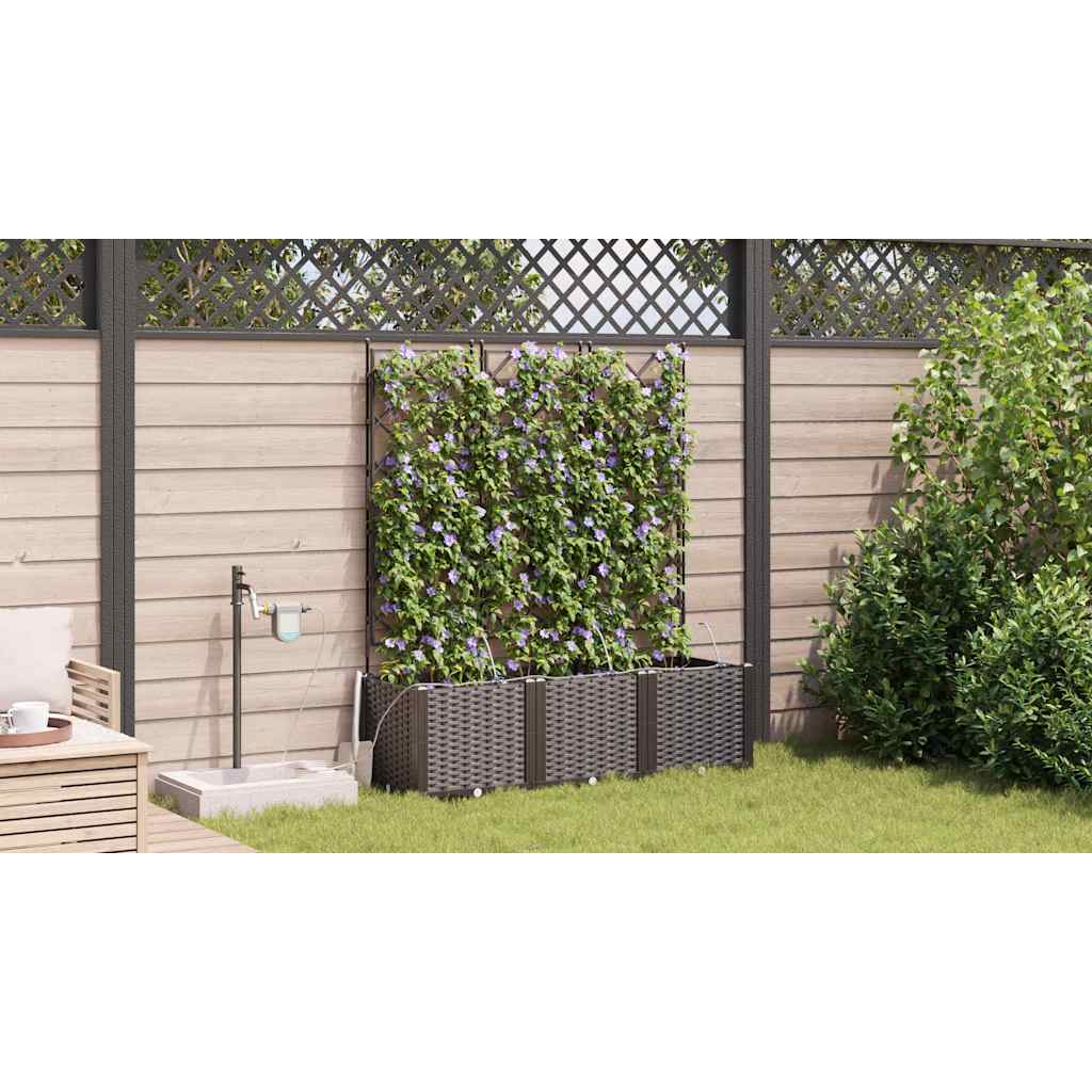 Garten-Pflanzgefäß 4 Stk. Braun 160 x 40 x 22 cm PP