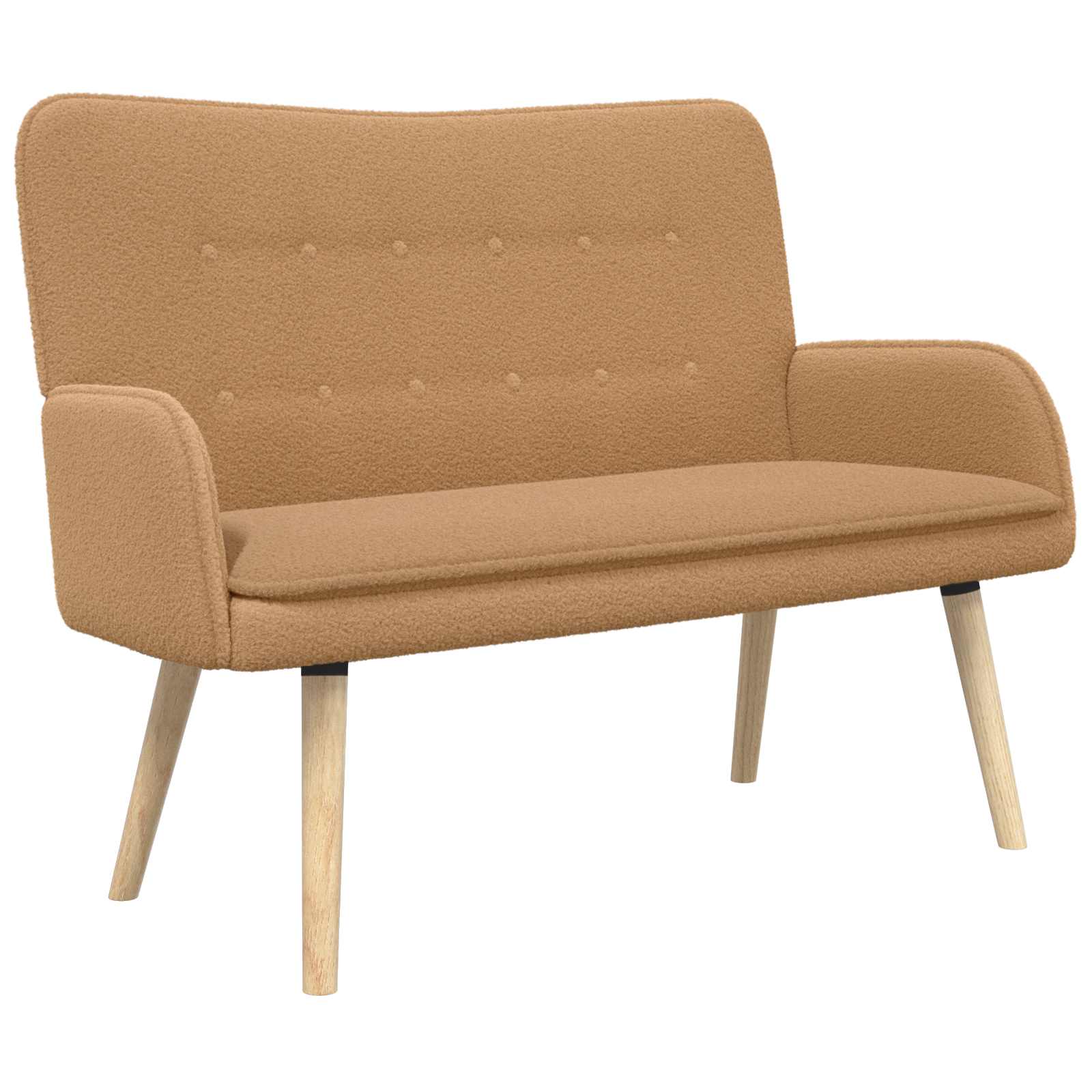 2-Sitzer Sofa Hellgrau 115 x 61 x 87 cm Bouclé