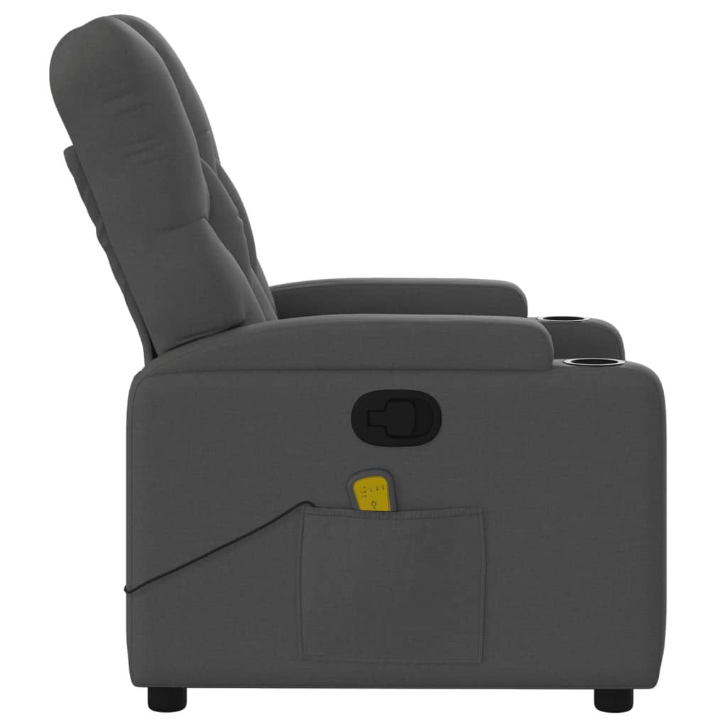 Massage-Relaxsessel, hellgrauer Stoff