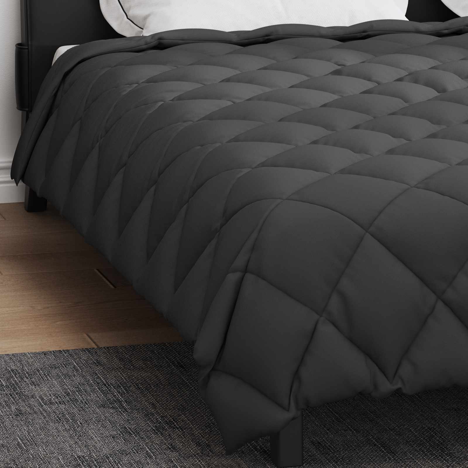 Winterbettdecke Anthrazit 135 x 200 cm Mikrofaser