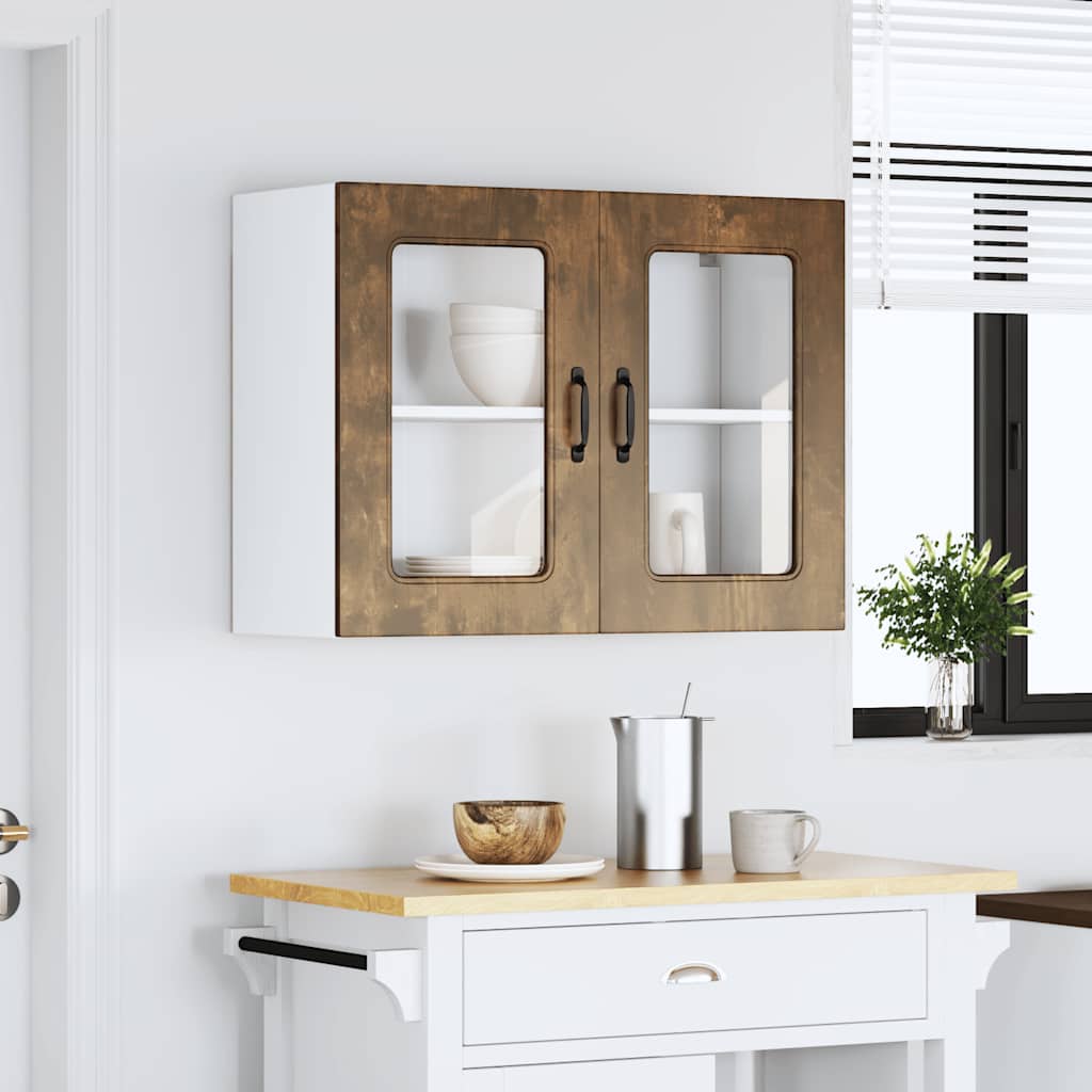 Herdumbauschränke 2 Stk. Kalmar Weiß Holzwerkstoff