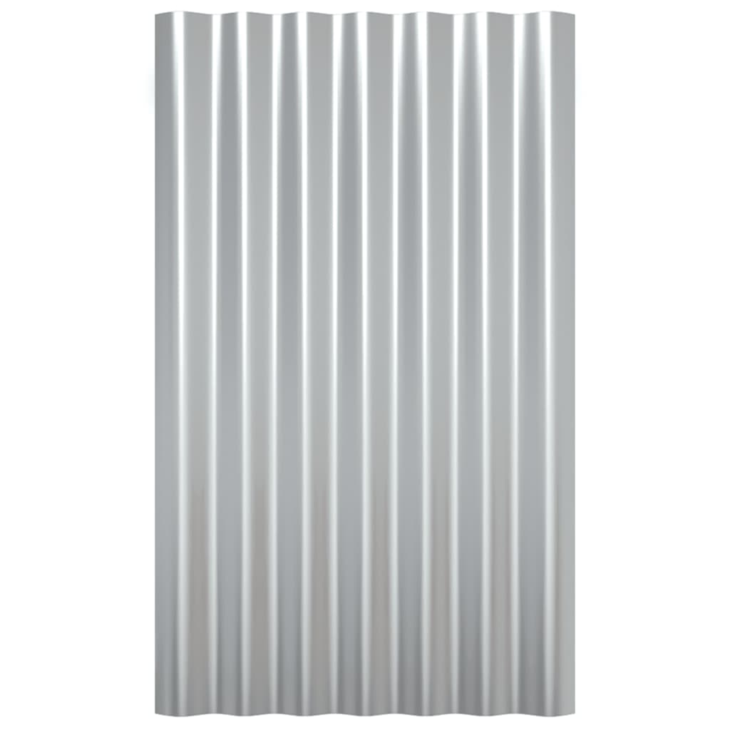 Dachpaneele 12 Stk. Verzinkter Stahl Grün 100x36 cm