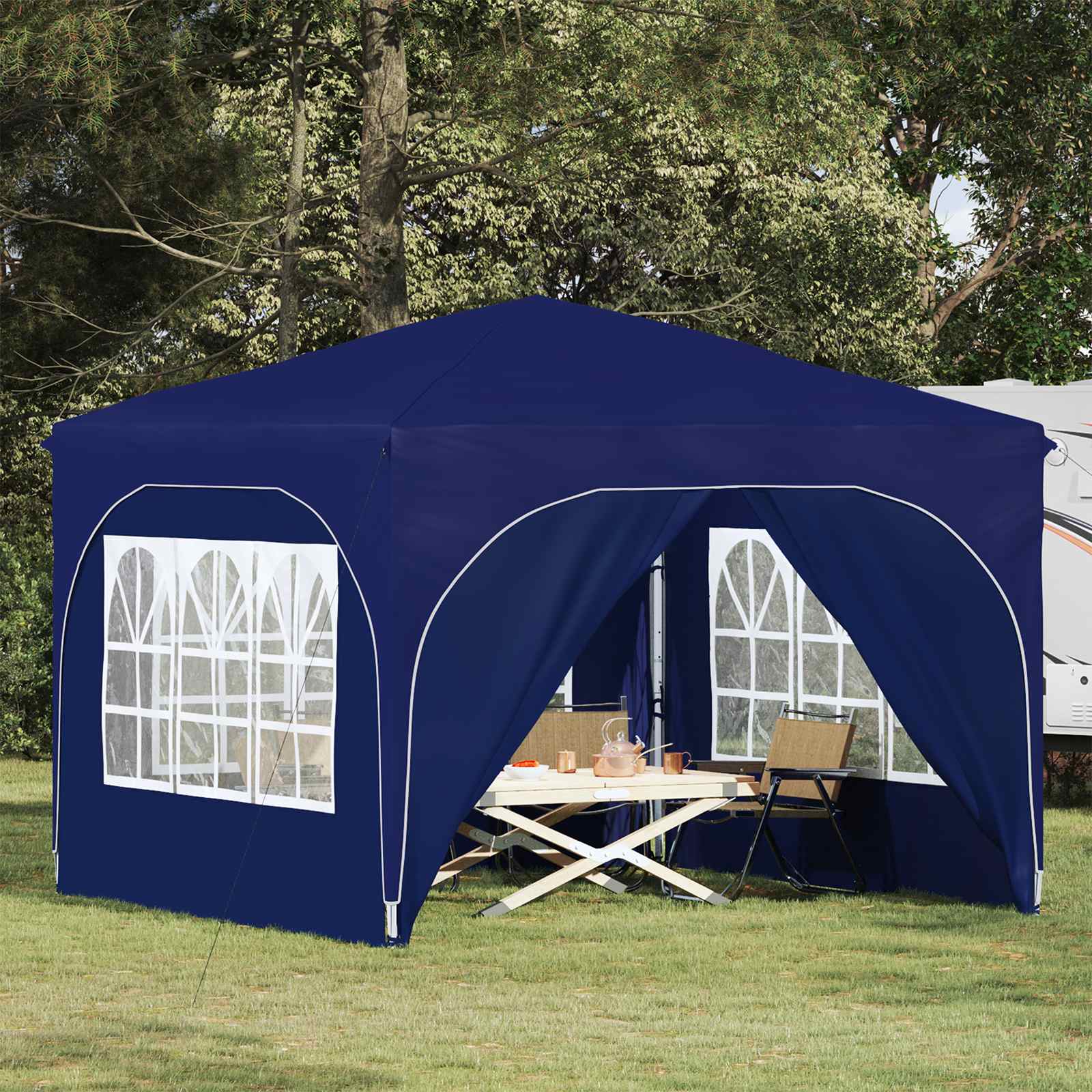 Pop-up Partyzelt 290 x 290 x 245 cm Creme