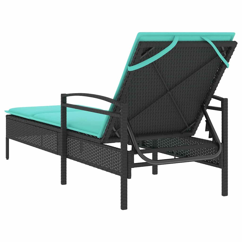 3-fach verstellbare Sonnenliege Poly-Rattan Braun