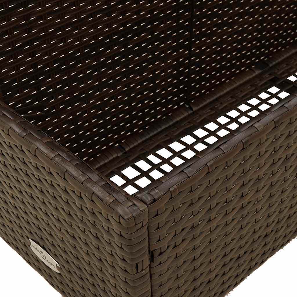 Pool Aufbewahrungsbehälter Schwarz 110x100x57 cm Poly Rattan
