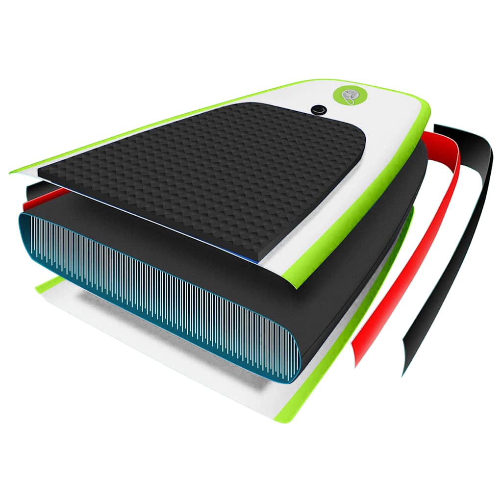 Aufblasbares SUP-Board mit Segel Set Rot und Weiß