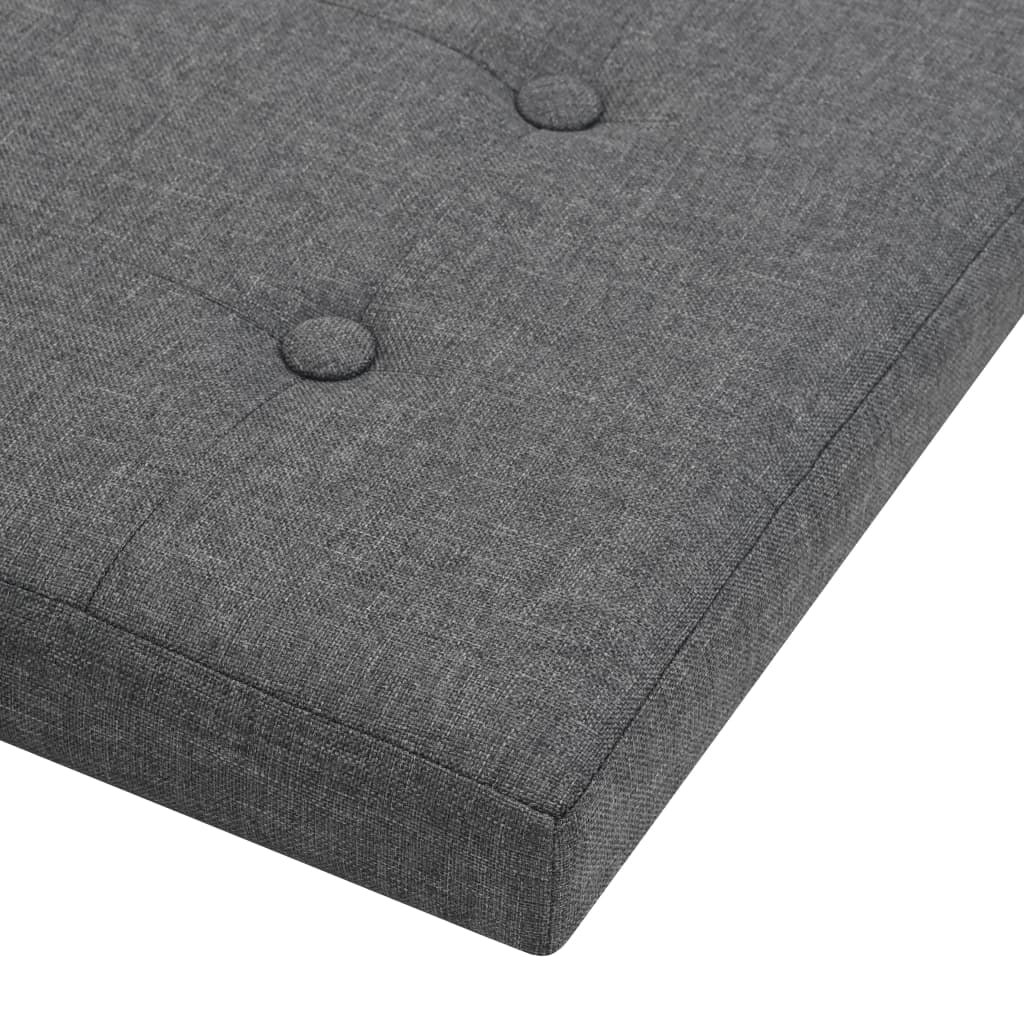Hocker mit Stauraum Cremeweiß Leinenoptik