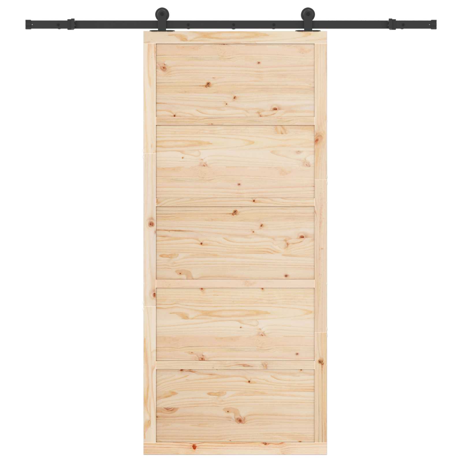 Schiebetür Natur 100 x 208 cm Massives Kiefernholz